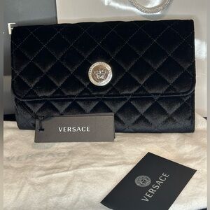 Versace velvet crossbody/clutch